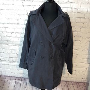 XSMALL/SMALL Trench coat.  Gray like new. Fabric feels velvety. Exc condition